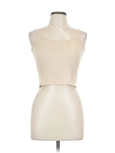 Pre-owned Brandy Melville Tube Top Ivory Strapless Neckline Tops In White
