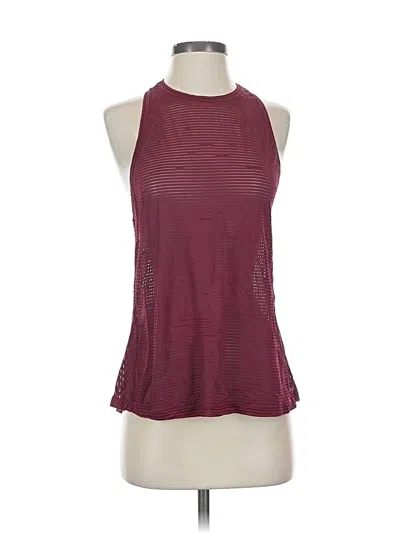 Pre-owned Lululemon Athletica Tank Top Burgundy Halter Neckline Tops