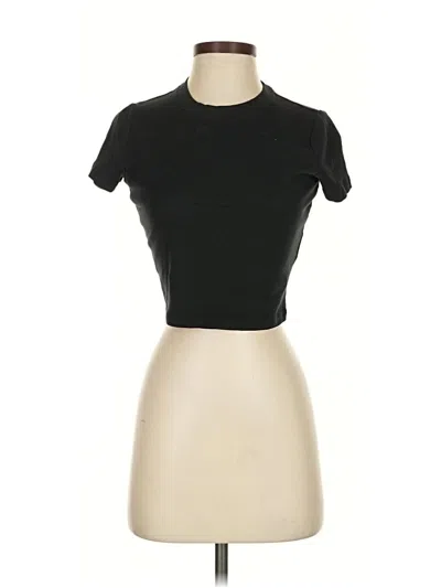 Pre-owned Hollister Short Sleeve Turtleneck In Black