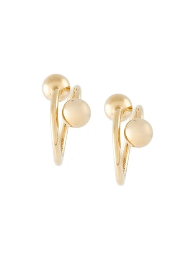 Jw Anderson Double-sphere Gold-plated Ring