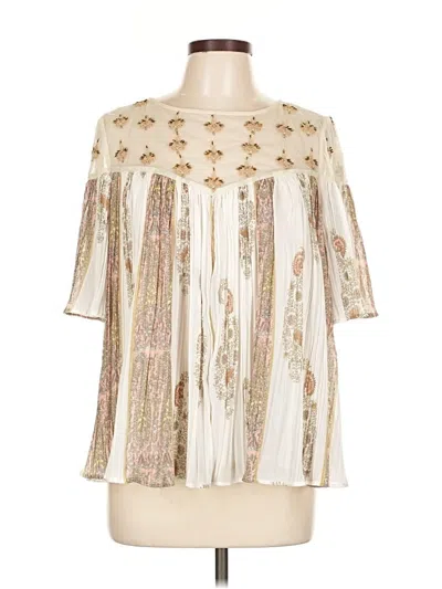 Pre-owned Floreat 3/4 Sleeve Blouse In White