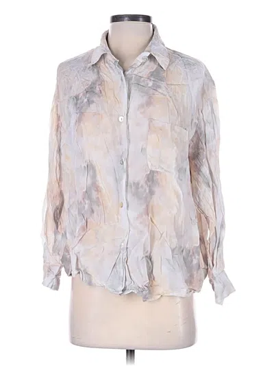 Pre-owned Grade & Gather 3/4 Sleeve Blouse In Silver