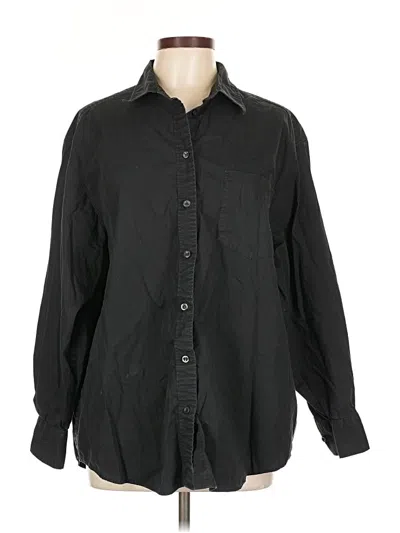 Pre-owned Gap Long Sleeve Button Down Shirt In Black