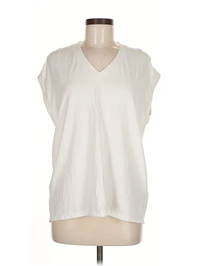 Pre-owned Athleta Sleeveless T-shirt In White