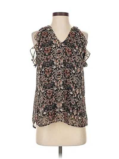 Pre-owned Kaileigh Tank Top Black Tie Neck Tops