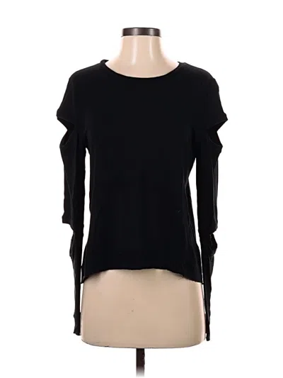 Pre-owned Generation Love 3/4 Sleeve Top Black Cold Shoulder Neckline Tops