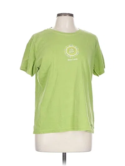 Pre-owned Life Is Good Short Sleeve T-shirt In Green