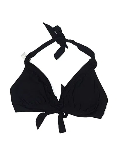 Pre-owned Athleta Swimsuit Top Black Solid Pattern Swimwear