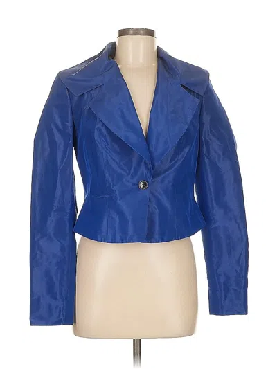 Pre-owned Pauw Silk Blazer Jacket In Blue