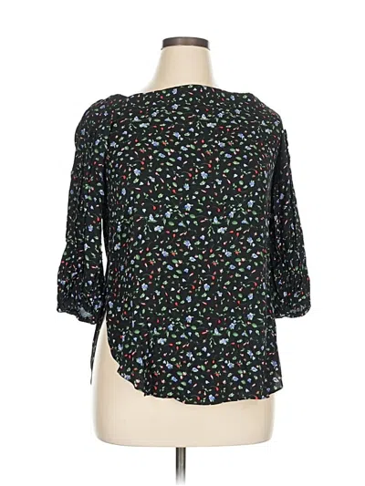 Pre-owned Club Monaco 3/4 Sleeve T-shirt In Black