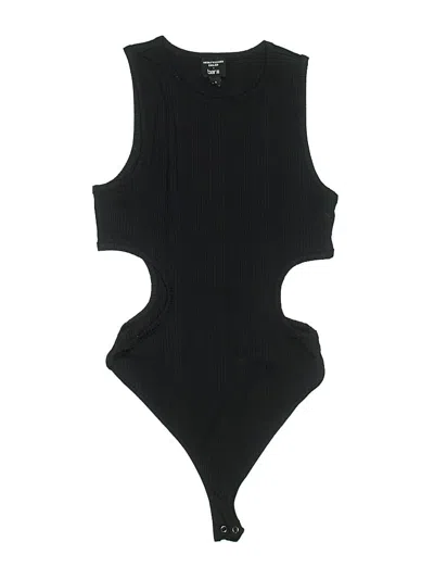 Pre-owned Nicole Williams English X Bar Iii Bodysuit In Black
