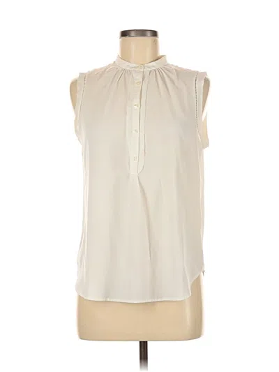 Pre-owned Ann Taylor Sleeveless Blouse In White