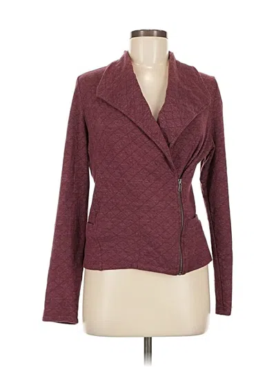 Pre-owned Left Coast By Dolan Cardigan Sweater In Burgundy