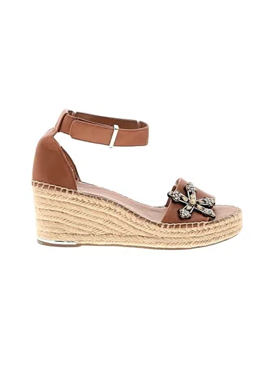 Pre-owned Franco Sarto Wedges In Brown