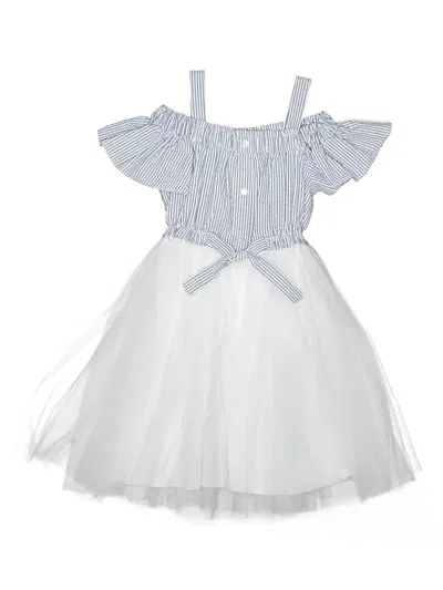 Pre-owned Bonnie Jean Kids' Dress In White