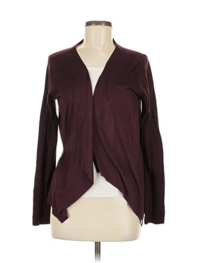 Pre-owned New York And Company Cardigan Sweater In Burgundy