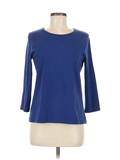 Pre-owned Chico's 3/4 Sleeve T-shirt In Blue