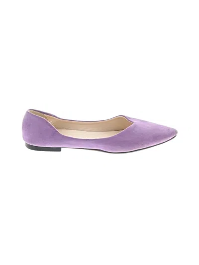 Pre-owned Fashion Flats In Purple