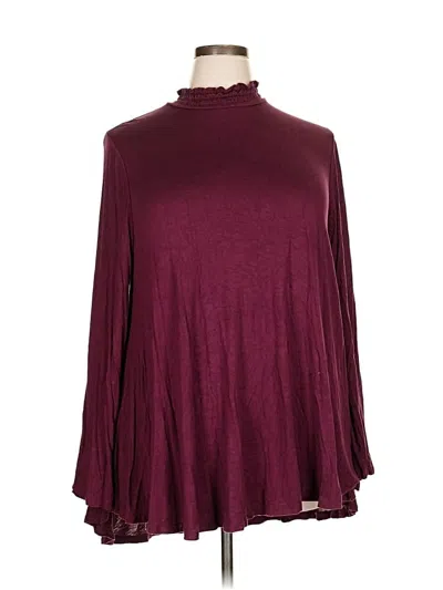 Pre-owned Lane Bryant Casual Dress In Burgundy