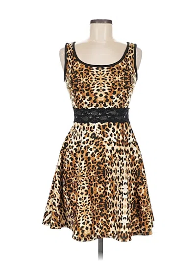 Pre-owned Vibe Sportswear Cocktail Dress In Gold