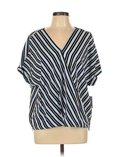 Ellen Tracy Short Sleeve Blouse In Multi