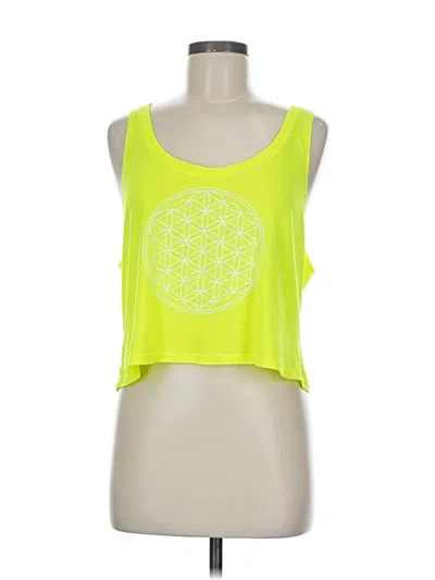 Pre-owned Bella Sleeveless Top Yellow Halter Neckline Tops