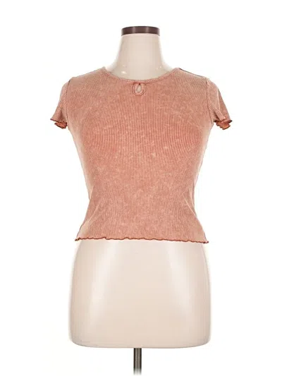 Pre-owned Old Navy Short Sleeve Top Pink Keyhole Neckline Tops