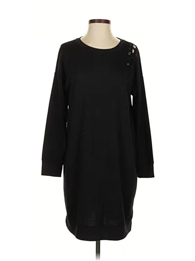 Pre-owned Xersion 3/4 Sleeve Top Black Boatneck Tops