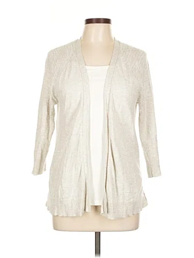 Pre-owned St. John's Bay Cardigan Sweater In White