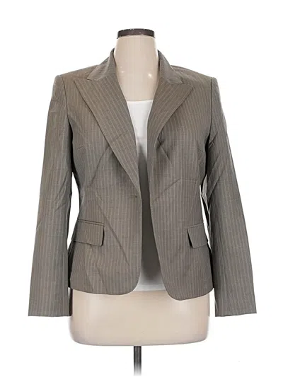 Pre-owned Anne Klein Wool Blazer Jacket In Gray