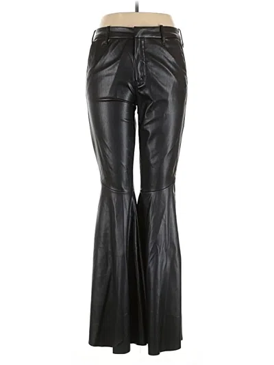 Pre-owned Mother Faux Leather Pants In Black