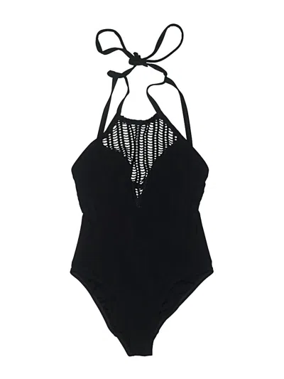Pre-owned Robin Piccone One Piece Swimsuit In Black