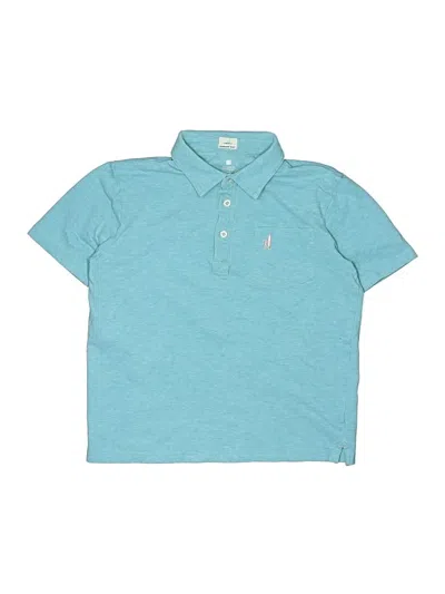 Pre-owned Johnnie-o Kids' Short Sleeve Top Teal Tops In Blue
