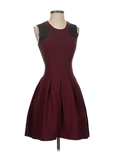 Pre-owned Maje Cocktail Dress In Burgundy