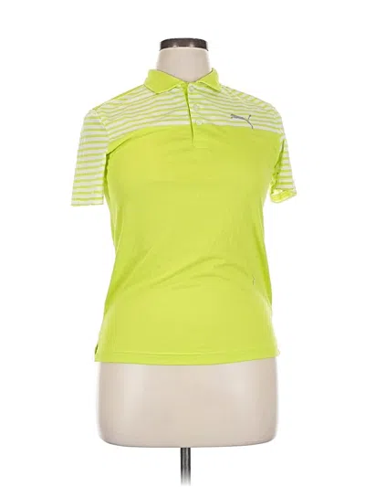 Pre-owned Puma Short Sleeve Polo Shirt In Green