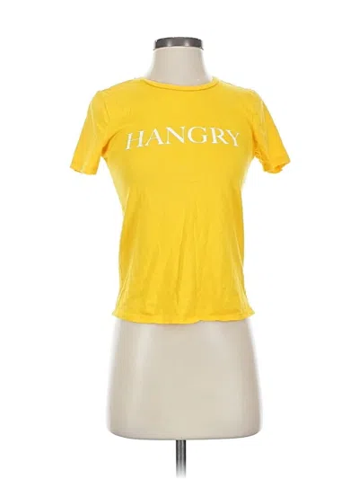 Pre-owned Only Short Sleeve T-shirt In Yellow