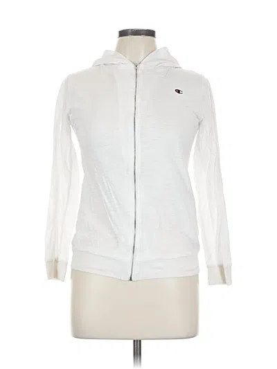 Pre-owned Assorted Brands Zip Up Hoodie In White