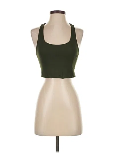 Pre-owned Girlfriend Collective Tank Top Green Halter Neckline Tops