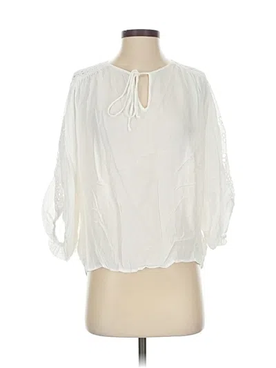 Pre-owned Young Fabulous & Broke 3/4 Sleeve Blouse In White