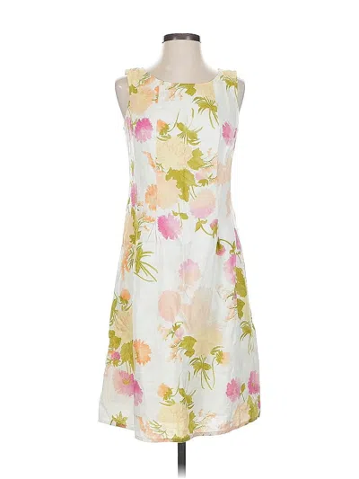 Pre-owned Jjill Cocktail Dress In White