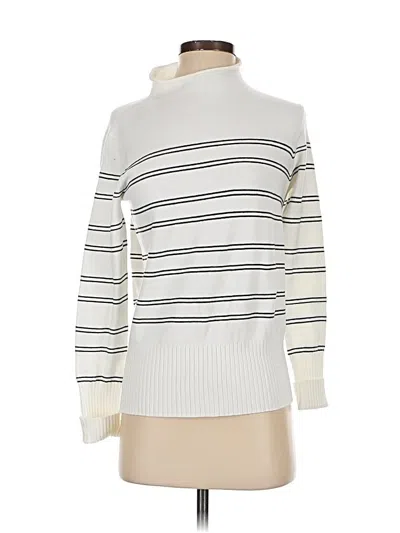 Pre-owned French Connection Turtleneck Sweater In White