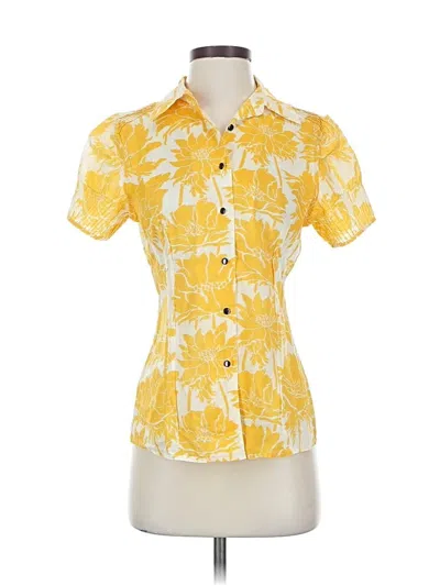 Pre-owned Isaac Mizrahi For Target Short Sleeve Blouse In Yellow