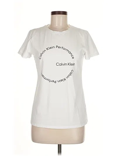 Pre-owned Calvin Klein Performance Short Sleeve T-shirt In White