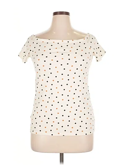 Pre-owned Ann Taylor Loft Outlet Short Sleeve T-shirt In White