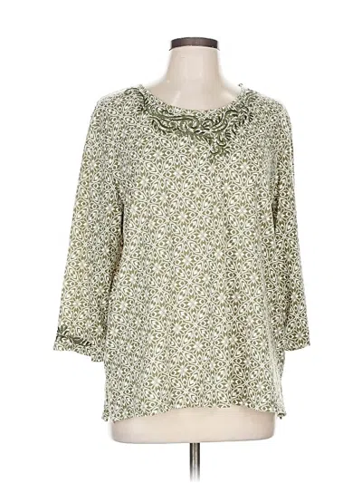 Pre-owned Links 3/4 Sleeve T-shirt In Green