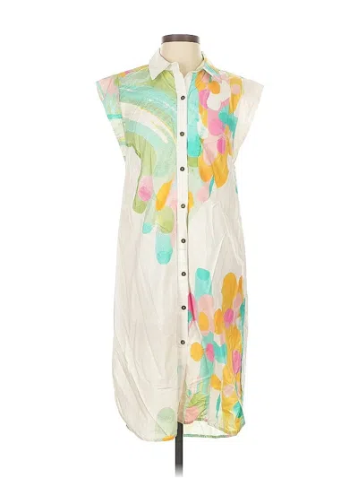 Pre-owned Maeve By Anthropologie Casual Dress In White