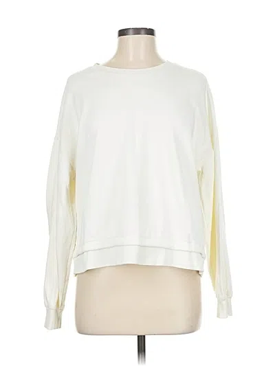 Pre-owned Athleta Sweatshirt In White