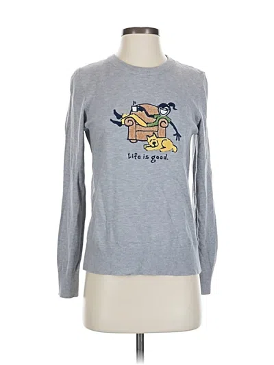 Pre-owned Life Is Good Sweatshirt In Gray