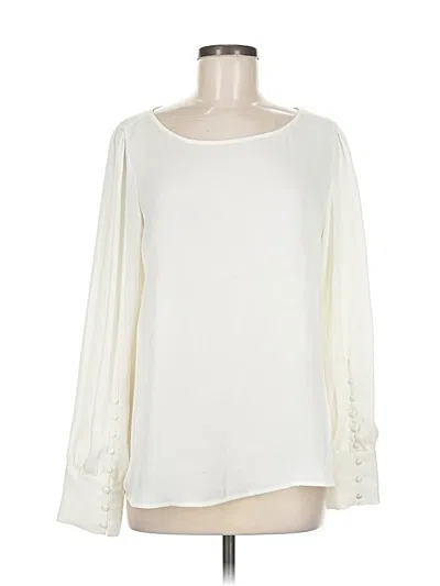 Pre-owned Express Long Sleeve Blouse In White