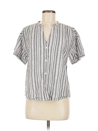 Pre-owned Greylin Short Sleeve Blouse In Gray